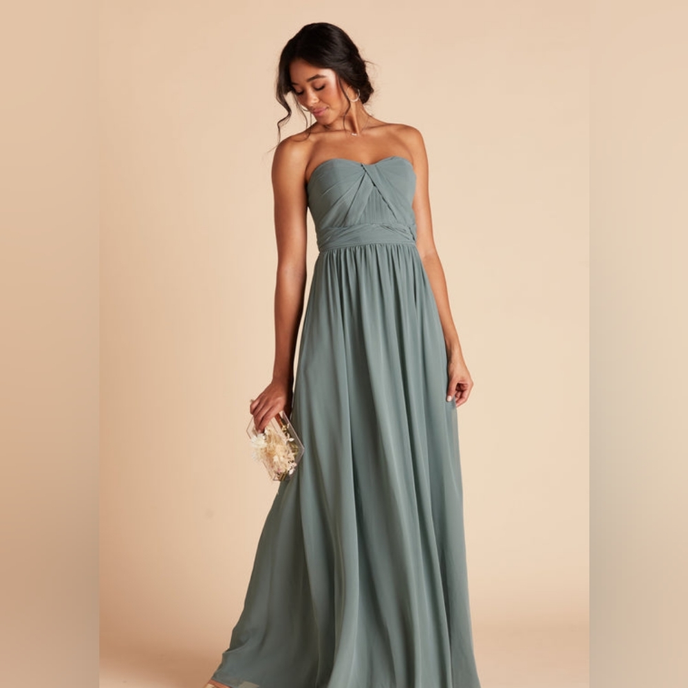Birdy Grey XS Grace Convertible Dress Chiffon Sea Glass